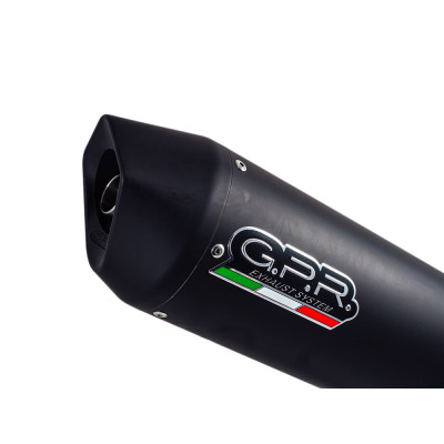 Dual slip-on exhaust GPR FURORE A.27.FUNE Matte Black including removable db killers and link pipes