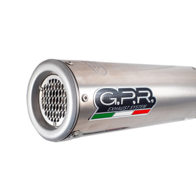 Dual slip-on exhaust GPR M3 A.27.M3.INOX Brushed Stainless steel including removable db killers and link pipes