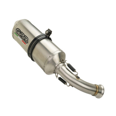 Slip-on exhaust GPR SATINOX D.118.CAT.SAT Brushed Stainless steel including removable db killer, link pipe and catalyst