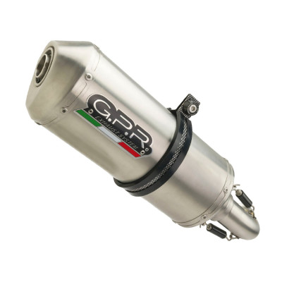 Slip-on exhaust GPR SATINOX D.118.HOM.SAT Brushed Stainless steel including removable db killer and link pipe