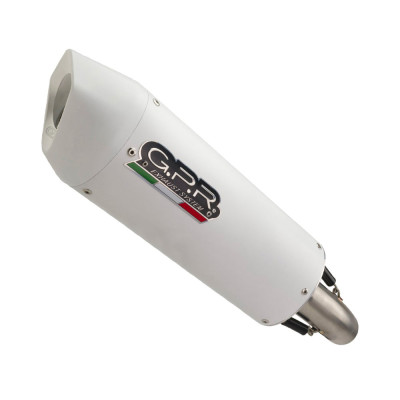 Slip-on exhaust GPR ALBUS EVO4 E4.BM.102.ALBE4 White glossy including removable db killer and link pipe