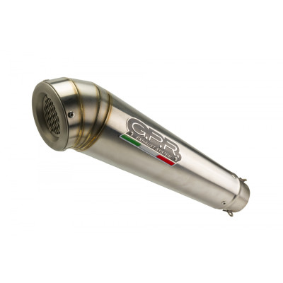 Slip-on exhaust GPR POWERCONE EVO E4.BM.102.PCEV Brushed Stainless steel including removable db killer and link pipe