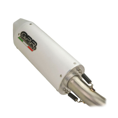 Slip-on exhaust GPR ALBUS EVO4 E4.BM.105.ALBE4 White glossy including removable db killer and link pipe