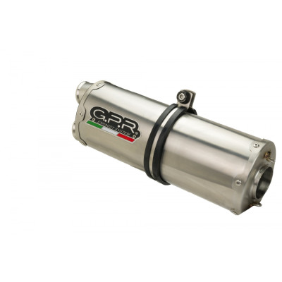 Slip-on exhaust GPR DUAL E4.BM.99.DUAL.IO Matte Inox including removable db killer and link pipe