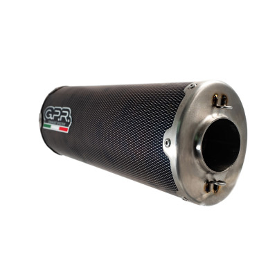 Slip-on exhaust GPR DUAL E4.BM.99.DUAL.PO Inox Carbon look including removable db killer and link pipe