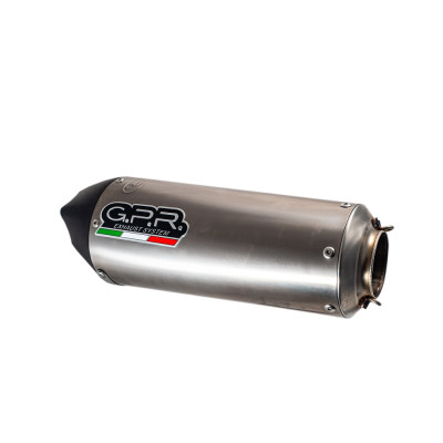 Slip-on exhaust GPR GP EVO4 E4.H.220.GPAN.TO Brushed Titanium including removable db killer and link pipe