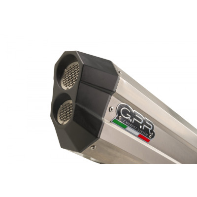 Slip-on exhaust GPR SONIC E5.BM.99.SOTIT Brushed Titanium including removable db killer and link pipe