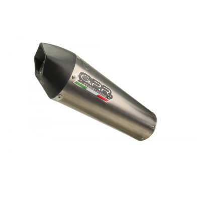 Slip-on exhaust GPR GP EVO4 E5.CF.10.GPAN.TO Brushed Titanium including removable db killer and link pipe