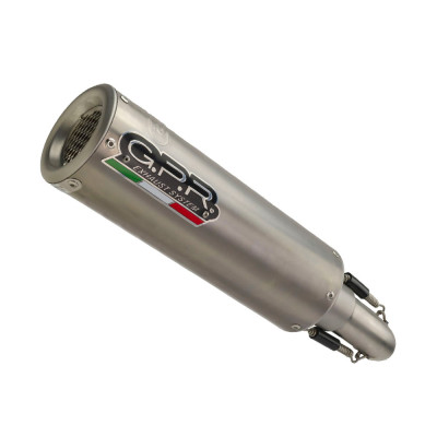 Slip-on exhaust GPR M3 E5.CF.16.M3.TN Brushed Titanium including removable db killer and link pipe