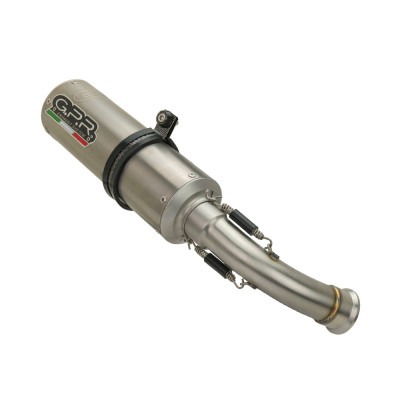 Slip-on exhaust GPR M3 E5.CF.16.M3.TN Brushed Titanium including removable db killer and link pipe