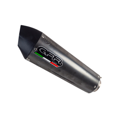 Slip-on exhaust GPR GP EVO4 E5.D.137.1.CAT.GPAN.PO Carbon look including removable db killer, link pipe and catalyst