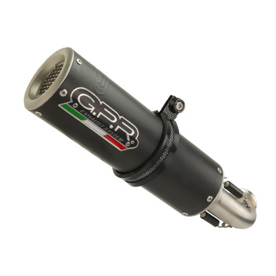 Slip-on exhaust GPR M3 E5.D.137.1.CAT.M3.BT Matte Black including removable db killer, link pipe and catalyst