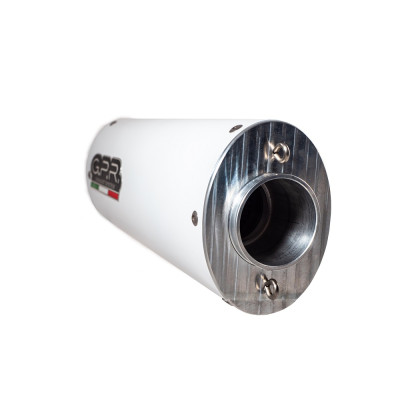 Slip-on exhaust GPR ALBUS H.151.ALB White glossy including removable db killer and link pipe