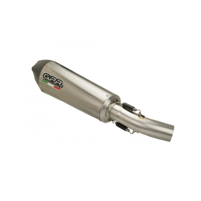 Slip-on exhaust GPR GPE ANN. H.220.GPAN.TO Brushed Titanium including removable db killer and link pipe