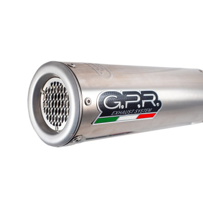 Slip-on exhaust GPR M3 A.19.M3.INOX Brushed Stainless steel including removable db killer and link pipe