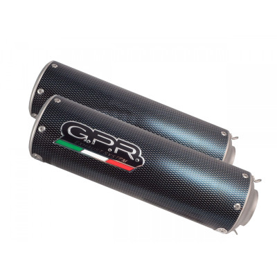 Dual slip-on exhaust GPR M3 A.24.M3.PP Brushed Stainless steel including removable db killers and link pipes