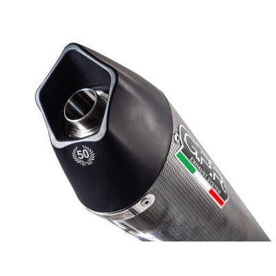 Slip-on exhaust GPR GPE ANN. D.118.HOM.GPAN.PO Carbon look including removable db killer and link pipe