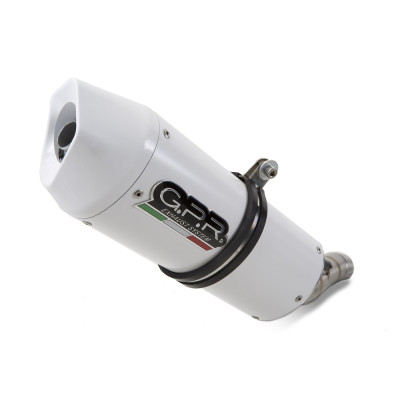 Slip-on exhaust GPR ALBUS EVO4 E4.D.135.CAT.ALB White glossy including removable db killer, link pipe and catalyst