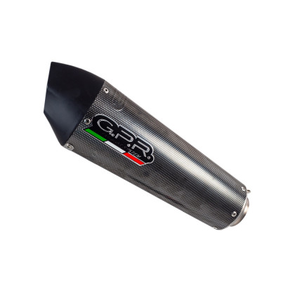 Slip-on exhaust GPR GP EVO4 E5.CF.10.GPAN.PO Carbon look including removable db killer and link pipe