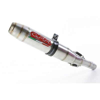 Dual slip-on exhaust GPR DEEPTONE S.187.DE Brushed Stainless steel including link pipes