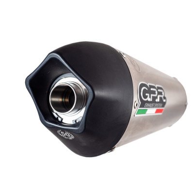 Dual slip-on exhaust GPR GPE ANN. S.85.GPAN.TO Brushed Titanium including removable db killers and link pipes