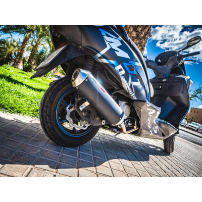 Slip-on exhaust GPR EVO4 ROAD SU.5.EVO4 Matte Black including removable db killer and link pipe