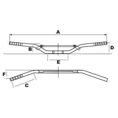 Řídítka na motorku TRW MCL127 SC chromové 22mm x 755mm