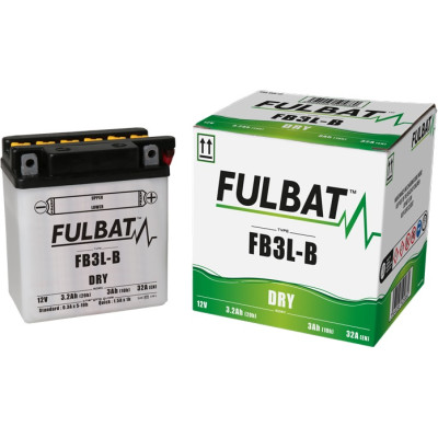 Konvenční motocyklová baterie FULBAT FB3L-B  (YB3L-B) Včetně balení kyseliny