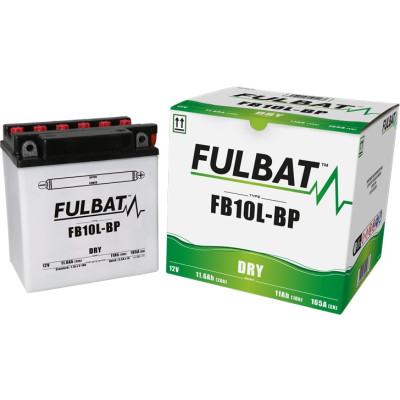 Konvenční motocyklová baterie FULBAT FB10L-BP  (YB10L-BP) Včetně balení kyseliny