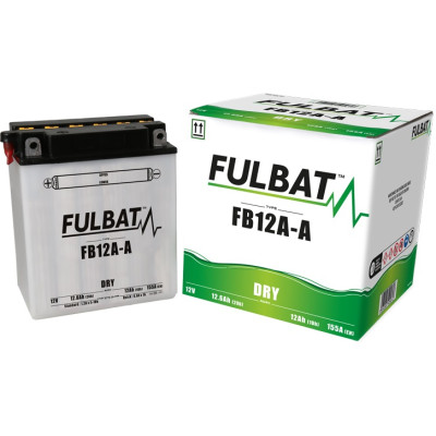 Konvenční motocyklová baterie FULBAT FB12A-A  (YB12A-A) Včetně balení kyseliny