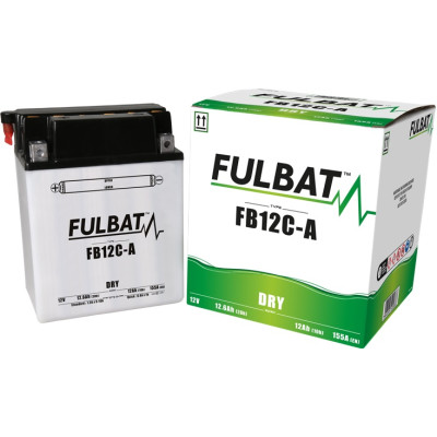 Konvenční motocyklová baterie FULBAT FB12C-A  (YB12C-A) Včetně balení kyseliny