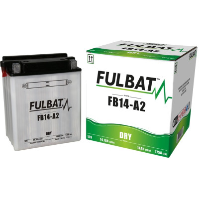 Konvenční motocyklová baterie FULBAT FB14-A2  (YB14-A2) Včetně balení kyseliny