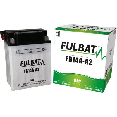 Konvenční motocyklová baterie FULBAT FB14A-A2  (YB14A-A2) Včetně balení kyseliny