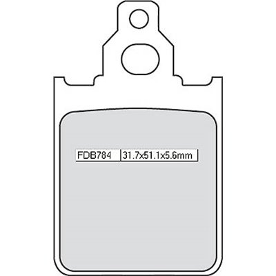 Brzdové destičky FERODO FDB 784AG 31,7x51,1x5,6mm ITALJET FORMULA