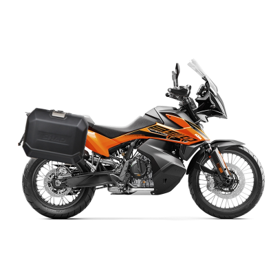 Kompletní sada černých hliníkových bočních kufrů SHAD TERRA BLACK, 36L/47L SHAD KTM 790 Adventure (R) / KTM 790 Adventure (L) / HUSQVARNA NORDEN 901