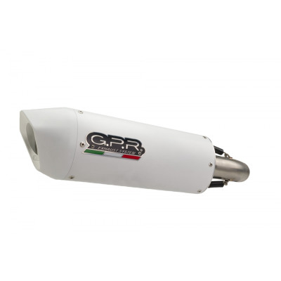 Slip-on exhaust GPR ALBUS BMW.12.ALB White glossy including removable db killer and link pipe