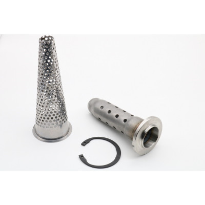 Dual universal silencer kit GPR DEEPTONE CAFE.49.DE Brushed Stainless steel without link pipes