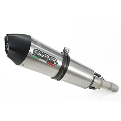 Slip-on exhaust GPR GP EVO4 CF.5.CAT.GPAN.TO Brushed Titanium including removable db killer, link pipe and catalyst
