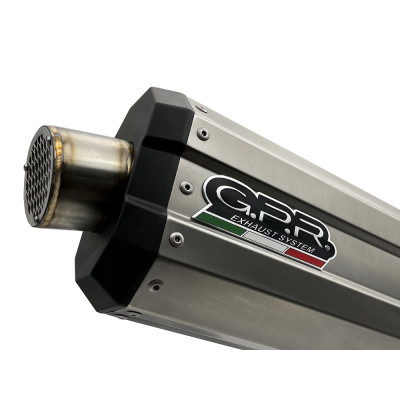 Slip-on exhaust GPR DUNE E4.BM.99.DNTIT Brushed Titanium including removable db killer and link pipe