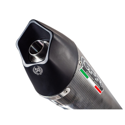 Slip-on exhaust GPR GPE ANN. E5.CF.16.GPAN.PO Carbon look including removable db killer and link pipe