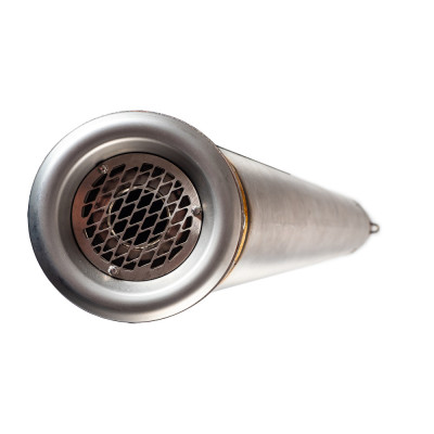 Slip-on exhaust GPR POWERCONE EVO E5.CF.16.PCEV Brushed Stainless steel including removable db killer and link pipe