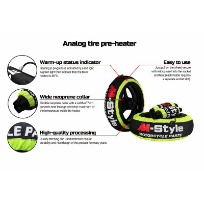 SEFIS Analog nahřívák přední pneumatiky 120/17