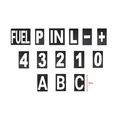 SEFIS tabulky abecedy a čísel k pitboardu bílá