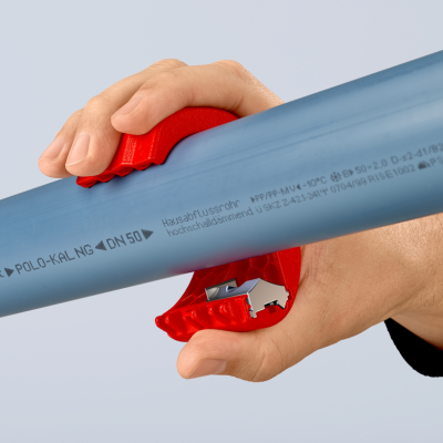 Řezačka plastových trubek s vyměnitelným ostřím, rozsah 20-50 mm - KNIPEX 90 22 10 BK