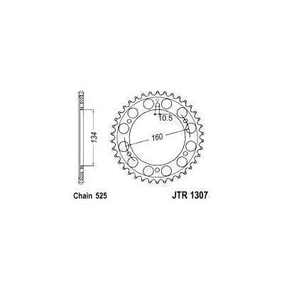 Řetězová rozeta JT JTR 1307-46 46 zubů, 525