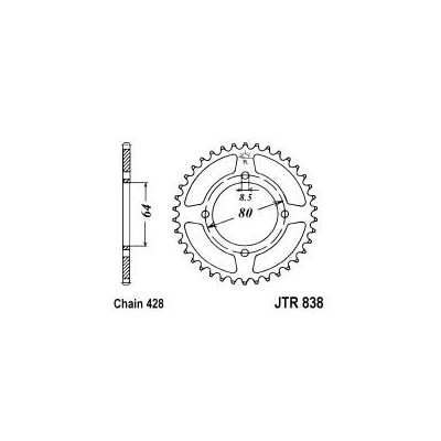 Řetězová rozeta JT JTR 838-31 31 zubů, 428