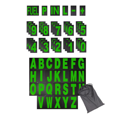 SEFIS tabulky abecedy a čísel k pitboardu zelená