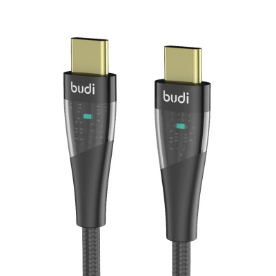 SEFIS nabíjecí datový kabel s LED konektory USB-C a USB-C 65W 1,5m černý
