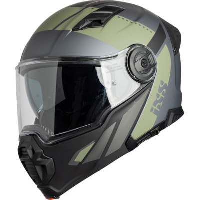 Flip-up helmet iXS VENTURE 1.0 X15903 black-anthracite-olive XS