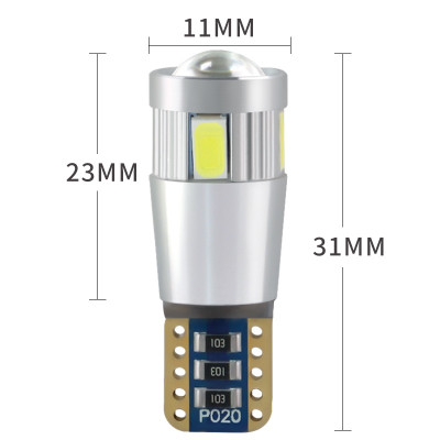 LED žárovka 242 W5W T10 12V 6SMD 5630 bílá